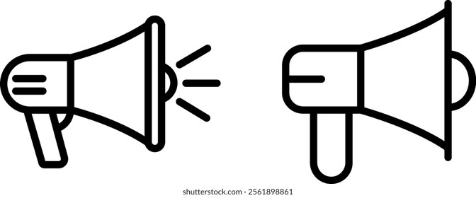 "Megaphone Icon – Sound Amplification and Communication Concept Illustration"