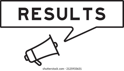 Megaphone icon with speech bubble in word results on white background