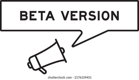 Megaphone Icon With Speech Bubble In Word Beta Version On White Background