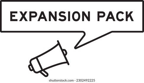 Megaphone icon with speech bubble in word expansion pack on white background