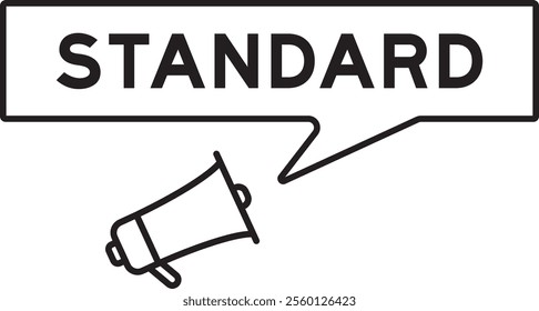 Megaphone icon with speech bubble in word standard on white background