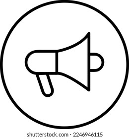megaphone icon, stock vector, logo isolated on white background..eps
