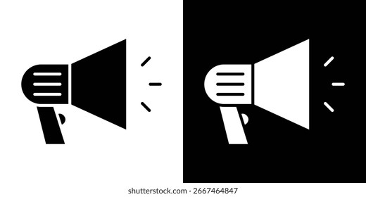 Colección de símbolo de icono de megáfono. Vector plano ilustración de stock.