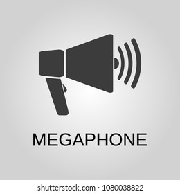 Megaphone icon. Megaphone symbol. Flat design. Stock - Vector illustration