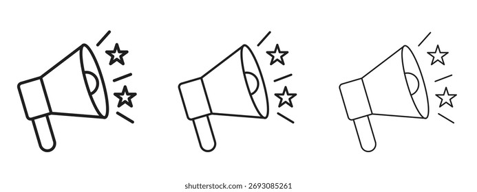 Megaphone icon symbol. Linear style sign for mobile concept