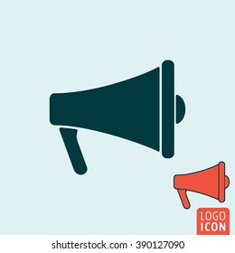 Megaphone icon. Megaphone symbol. Loudspeaker icon isolated. Vector illustration