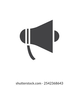 Icono de megáfono Marca de símbolo en estilo relleno