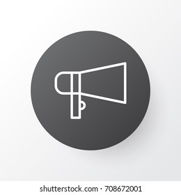 Megaphone Icon Symbol. Premium Quality Isolated Bullhorn Element In Trendy Style.