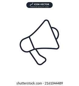 plantilla de símbolo de icono megáfono para la colección de diseño gráfico y web ilustración vectorial