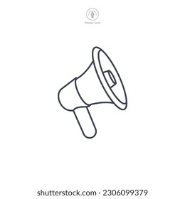 Megaphone icon symbol template for graphic and web design collection logo vector illustration