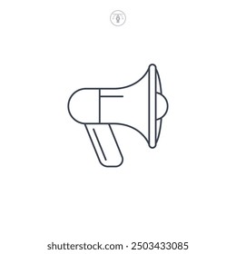 Megaphone icon symbol vector illustration isolated on white background