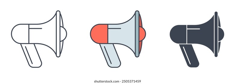 Megaphone icon symbol vector illustration isolated on white background