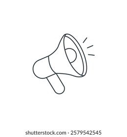 Megaphone icon symbol vector illustration isolated on white background