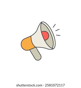 Megaphone icon symbol vector illustration isolated on white background