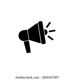 Símbolo de icono Megaphone vector sobre fondo blanco
