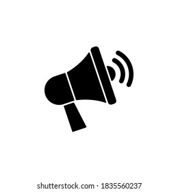 Símbolo de icono Megaphone vector sobre fondo blanco