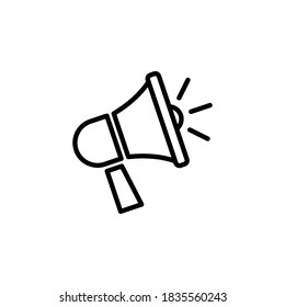 Megaphone icon symbol vector on white background