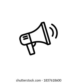 Megaphone icon symbol vector on white background