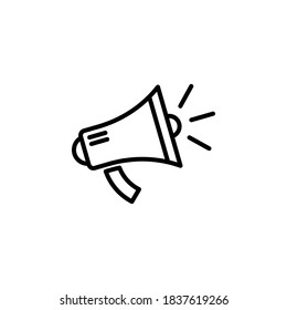 Megaphone icon symbol vector on white background