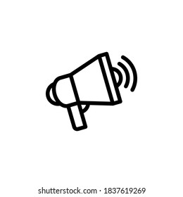 Megaphone icon symbol vector on white background
