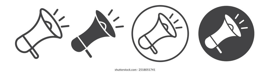 Megaphone icon thin line illustration