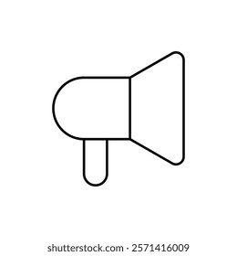 Megaphone icon Thin line vector