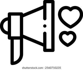 megaphone icon. Thin Linear Style Design Isolated On White Background