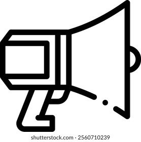 megaphone icon. Thin Linear Style Design Isolated On White Background