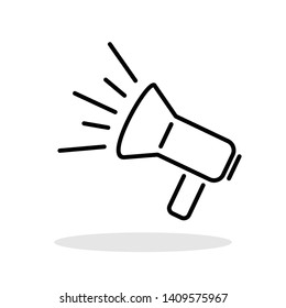 Megaphone icon in trendy flat style. Advertising symbol for your web site design, logo, app, UI Vector EPS 10. 