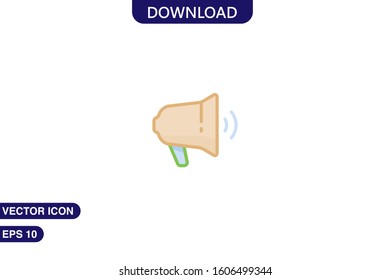 Megaphone icon in trendy flat style isolated on white background vector illustration