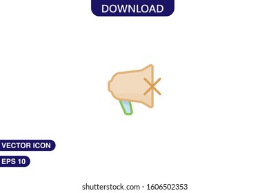 Megaphone icon in trendy flat style isolated on white background vector illustration