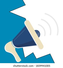 Megaphone icon, vector announcement, isolated megafone sign.