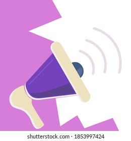 Icono de megáfono, anuncio de vector, señal de megafono aislado.