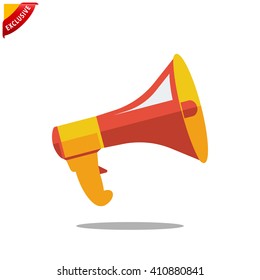 megaphone icon, vector announcement, isolated megafone sign