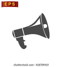 megaphone icon, vector announcement, isolated megafone sign