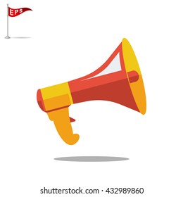 megaphone icon, vector announcement, isolated megafone sign