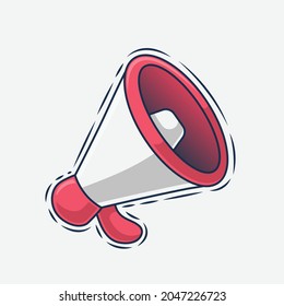 megaphone icon vector  cartoon illustration
