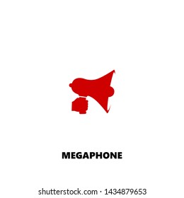 megaphone icon. megaphone vector design. sign design. red color