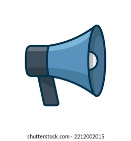 plantilla de diseño de vector de icono megáfono en fondo blanco
