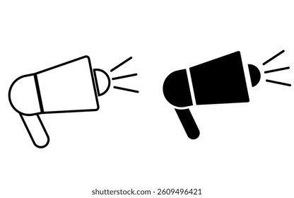 Megaphone icon vector editable 
Megaphone icon set vector