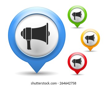 Megaphone icon, vector eps10 illustration