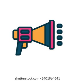 megaphone icon. vector filled color icon for your website, mobile, presentation, and logo design.
