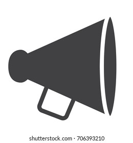 Megaphone icon vector, filled flat sign, solid pictogram isolated on white. Symbol, logo illustration. Pixel perfect graphics