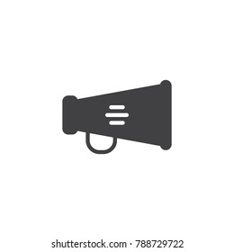 Megaphone icon vector, filled flat sign, solid pictogram isolated on white. Bullhorn, announcement symbol, logo illustration.