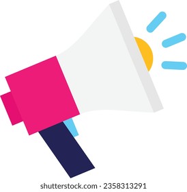 Icono megáfono Ilustración plana vectorial
