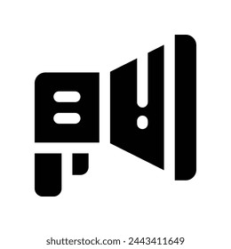 Megaphon-Symbol. Vektor-Glyph-Symbol für Ihre Website, Handy, Präsentation und Logo-Design.