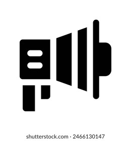 icono de megáfono. icono de glifo de Vector para el Sitio web, el móvil, la presentación y el diseño del logotipo.