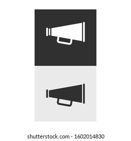 Megaphone Icon Vector Graphic Stock Black and White Background