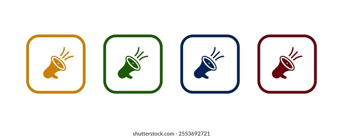 Megaphone icon vector illustration. Business marketing with different color design concept.