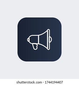 Icono de megáfono. Ilustración del vector EPS 10.